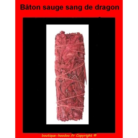 bâton de sauge imprégné de  résine de sang de dragon